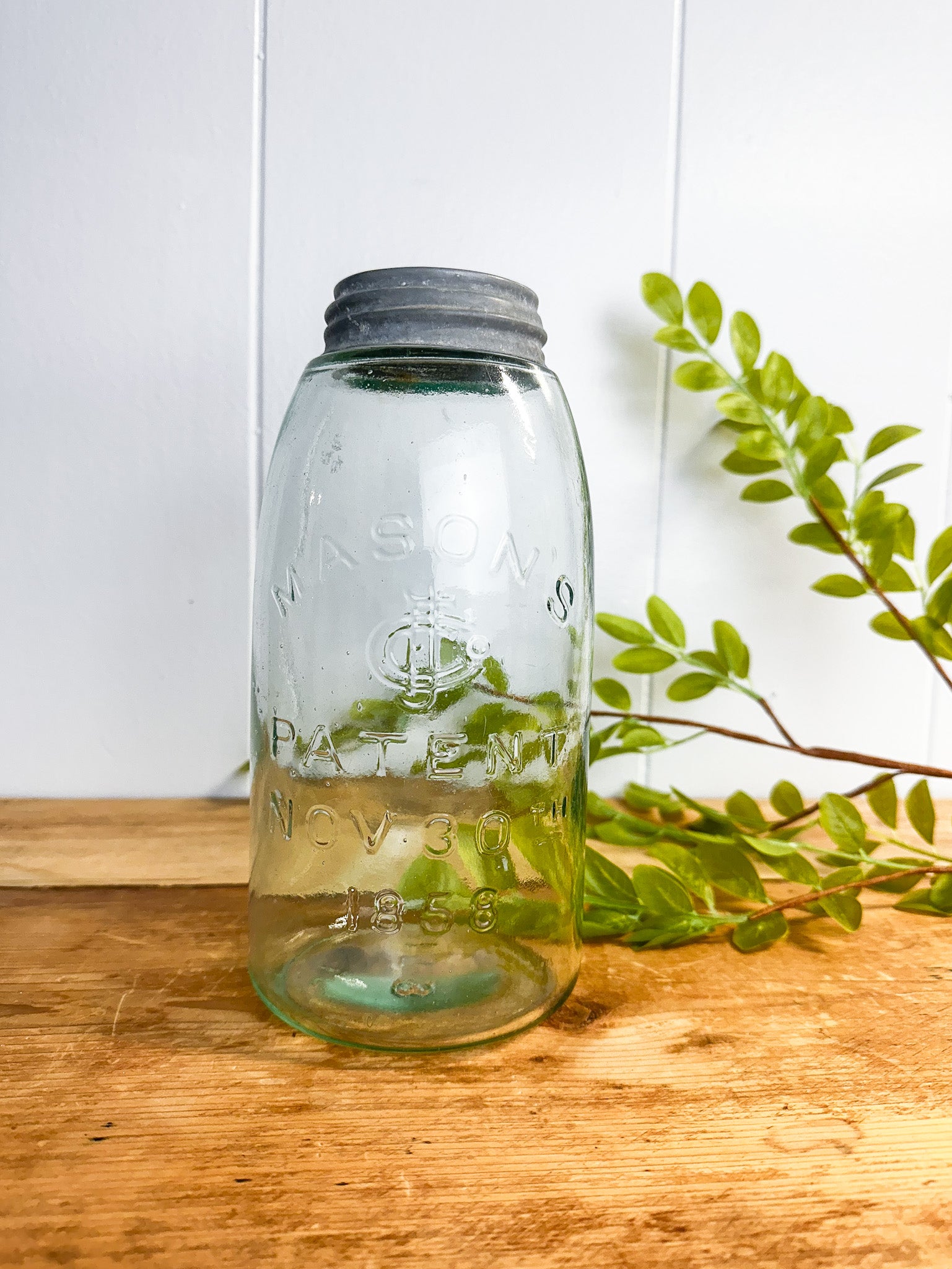 Antique rare Mason's jar aqua patent nov buy 30th 1858