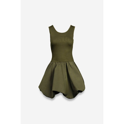 Sleeveless Bubble Skirt Mini Dress