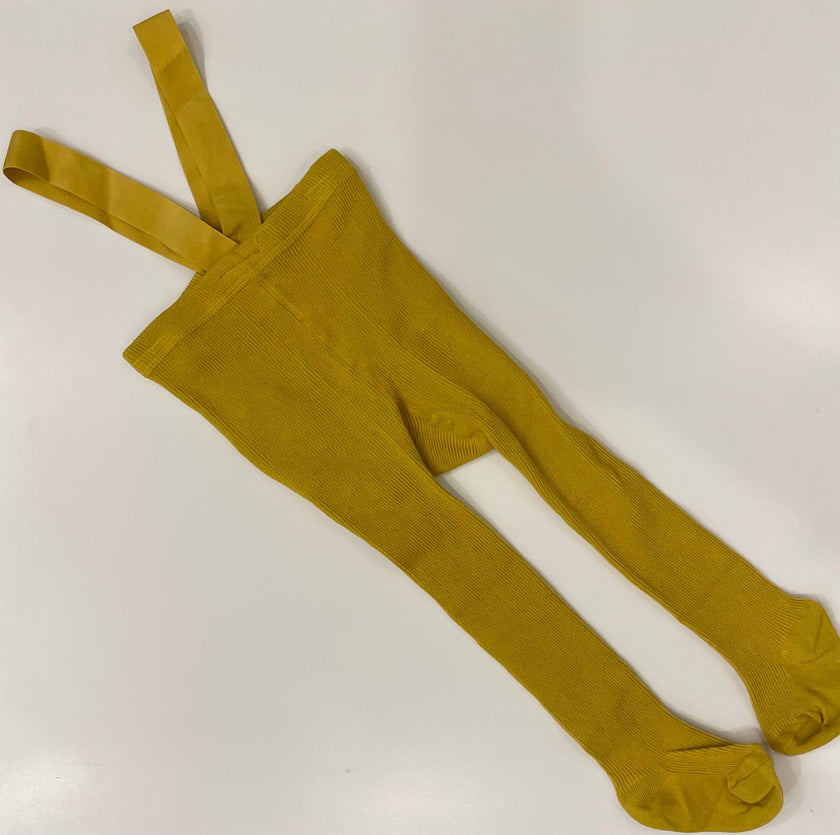 Ribbed Dark Grey / 1-2y Suspender Leggings