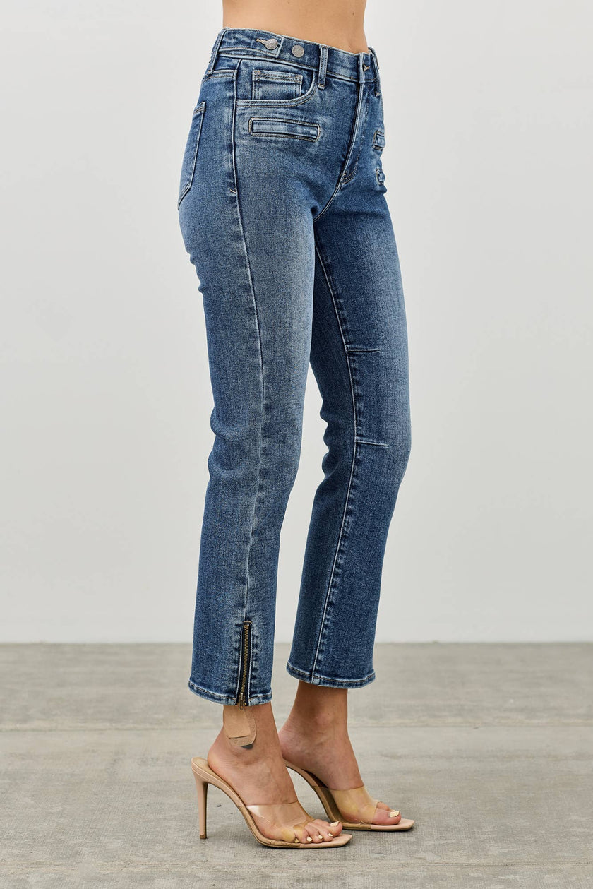MID RISE SKINNY CROP