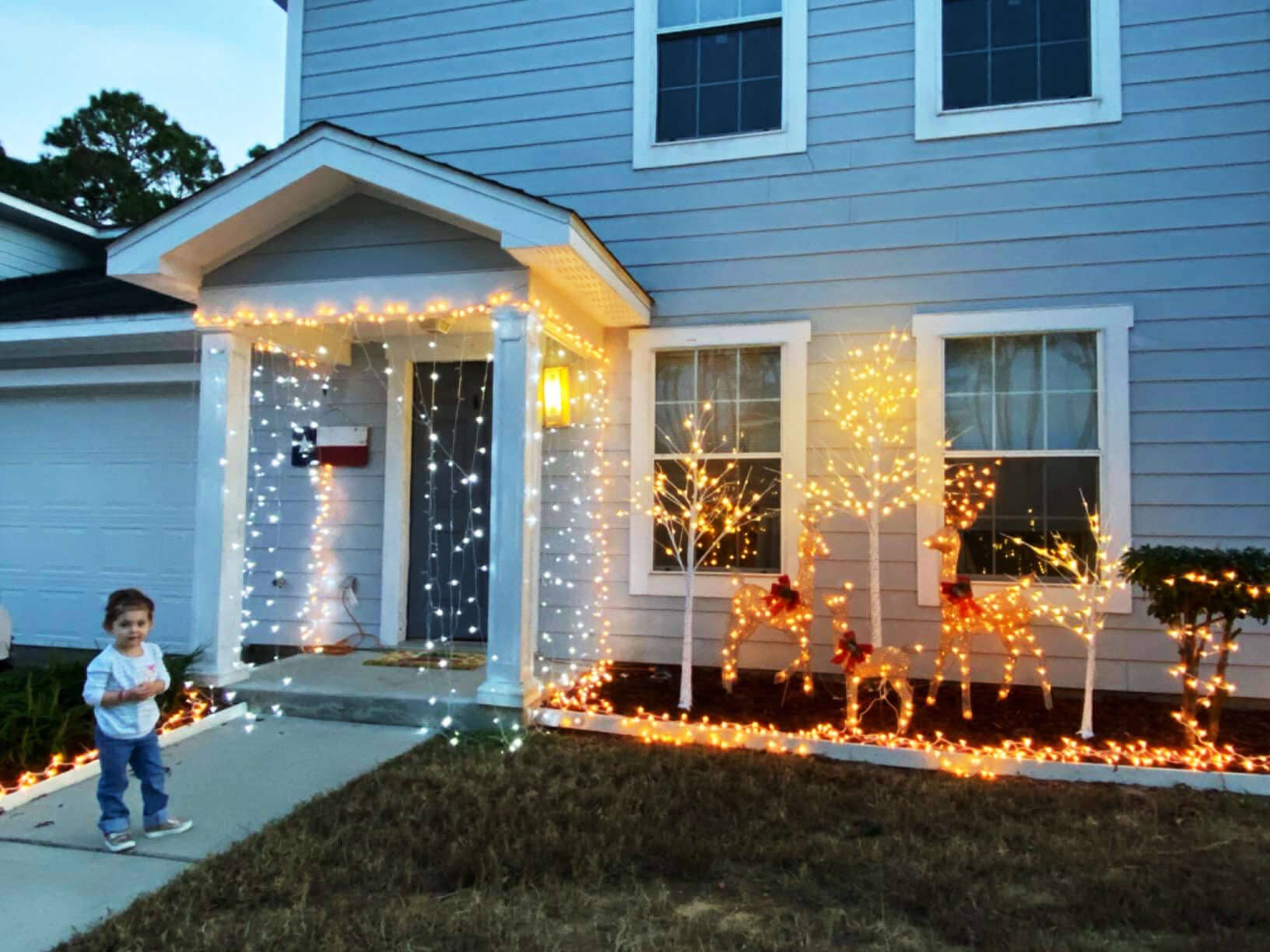 Birch Tree Lights Set of 3 for Christmas Decor, Weddings, and Gif