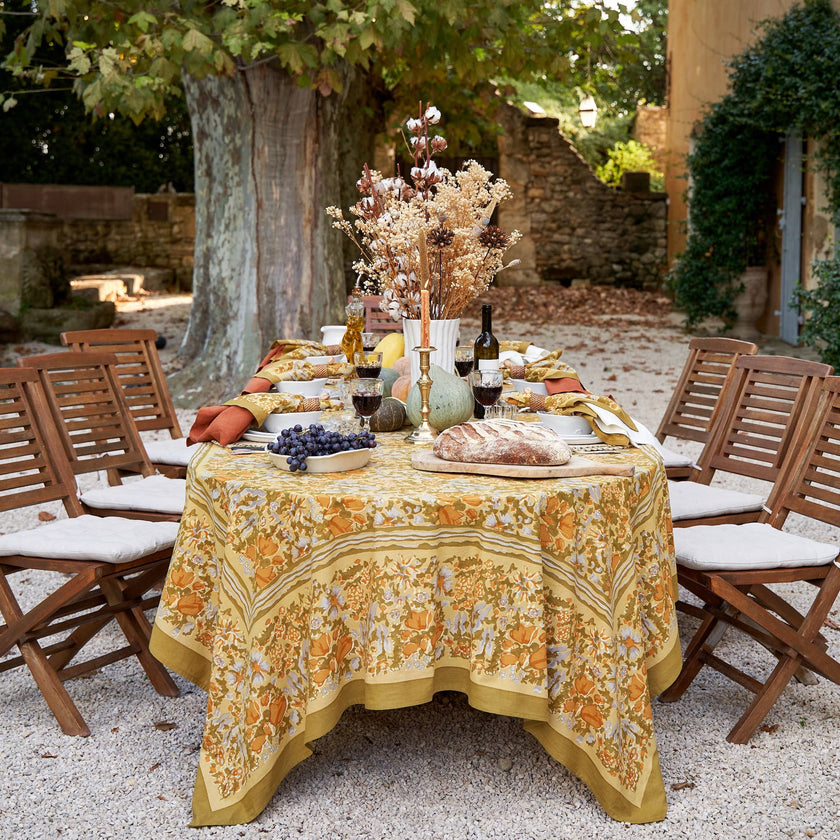 Jardin Mustard & Grey | Tablecloth
