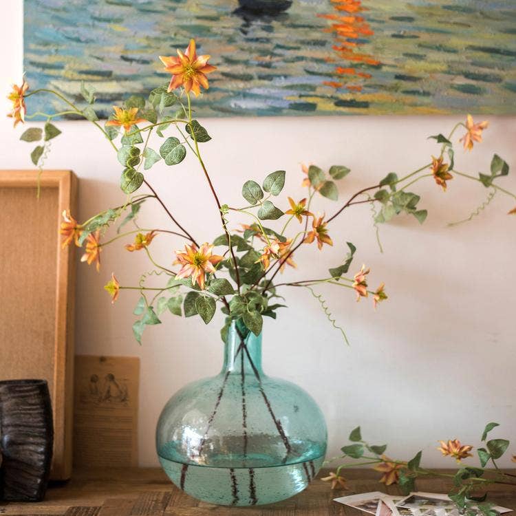 German Clematis Flower Stem in Orange 40