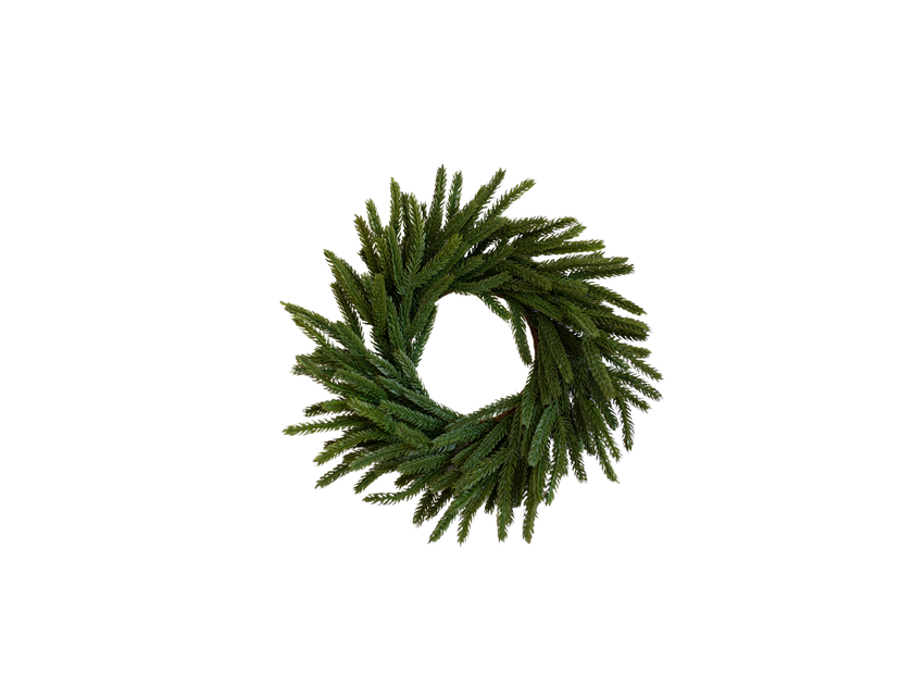 Norfolk Pine Real Touch Faux Wreath Min