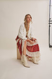EVERYDAY ESSENTIAL LAYERING WAFFLE CARDIGAN IN BALLON SLVS
