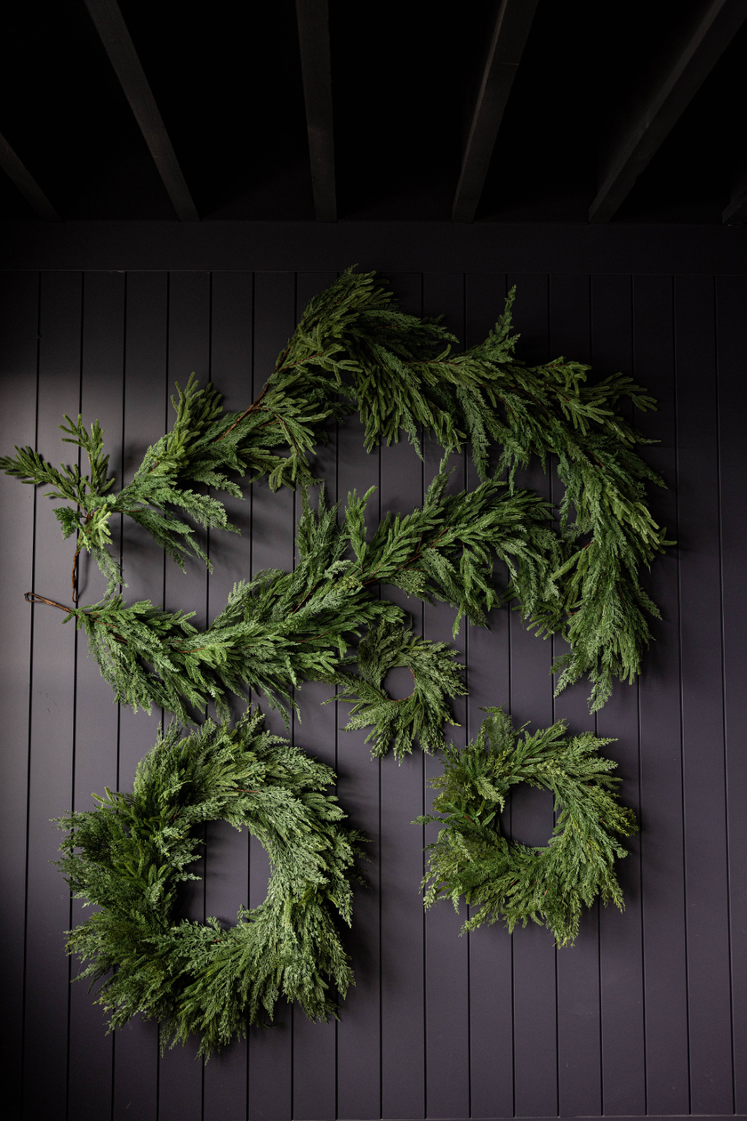 Norfolk & Cypress Mixed Real Touch Wreath - 34