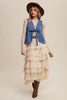 Denim Tie-Front Vest