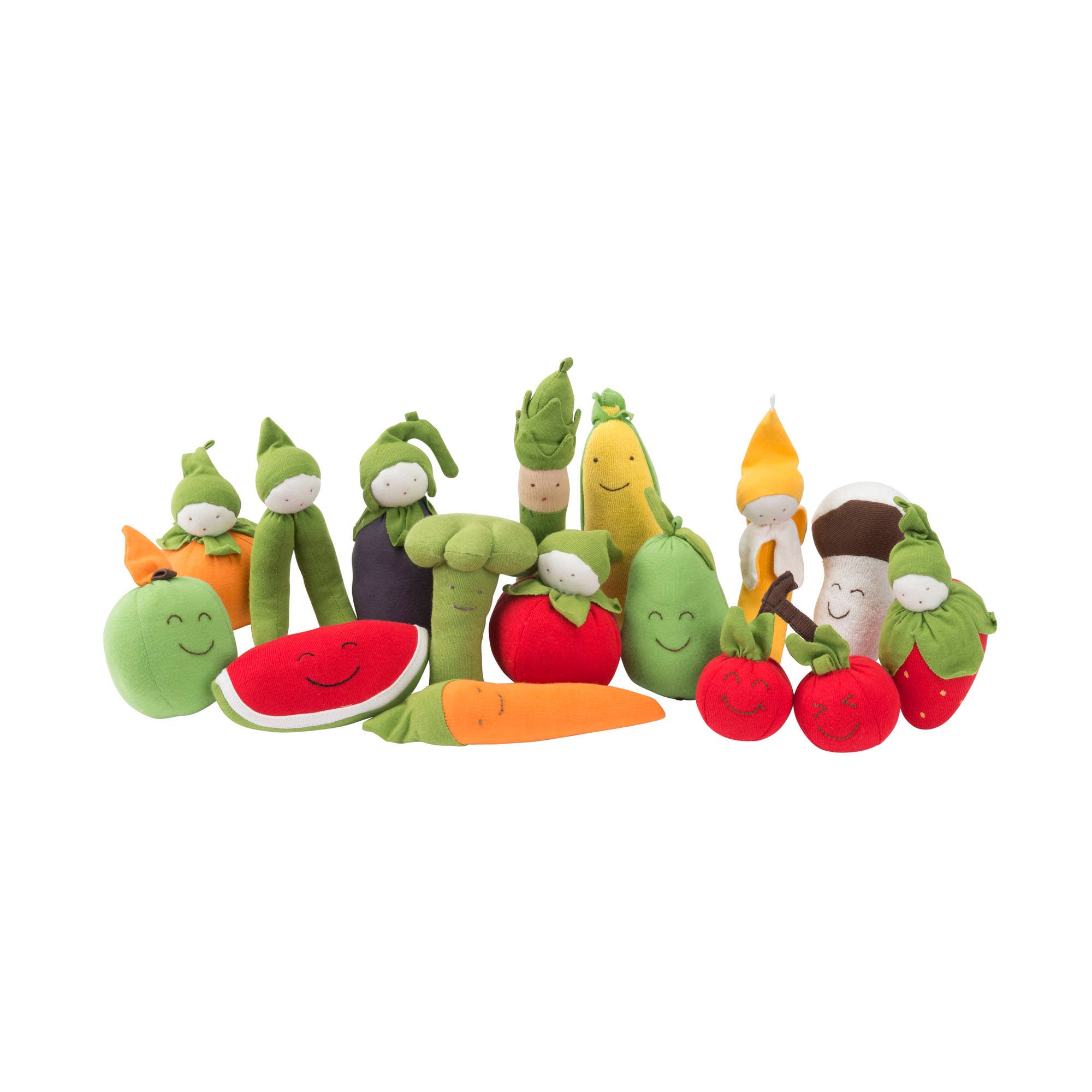 Organic Assorted Stuffed Fruits and Veggie Baby Toys