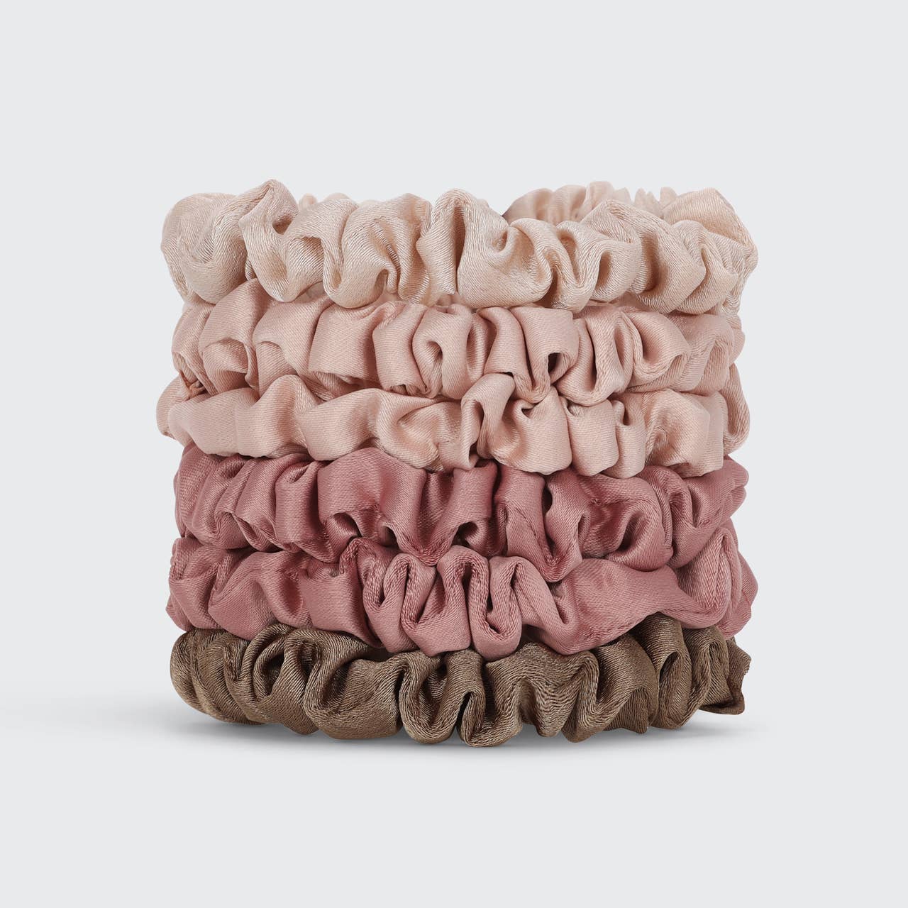 Ultra Petite Satin Scrunchies 6pc - Terracotta