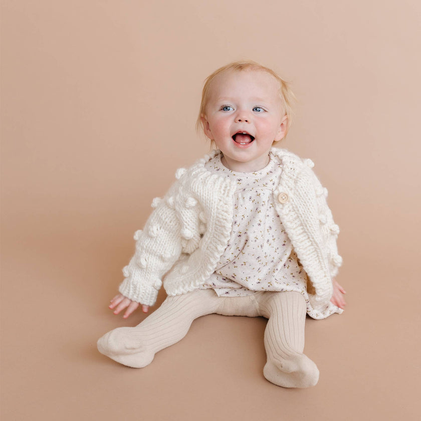 Popcorn Cardigan Cream Baby Sweater Kids Clothing Christmas