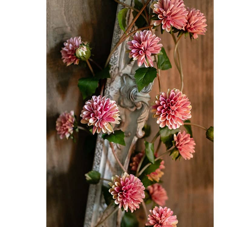 Artificial Chrysanthemum Flower Vine in Pink 58