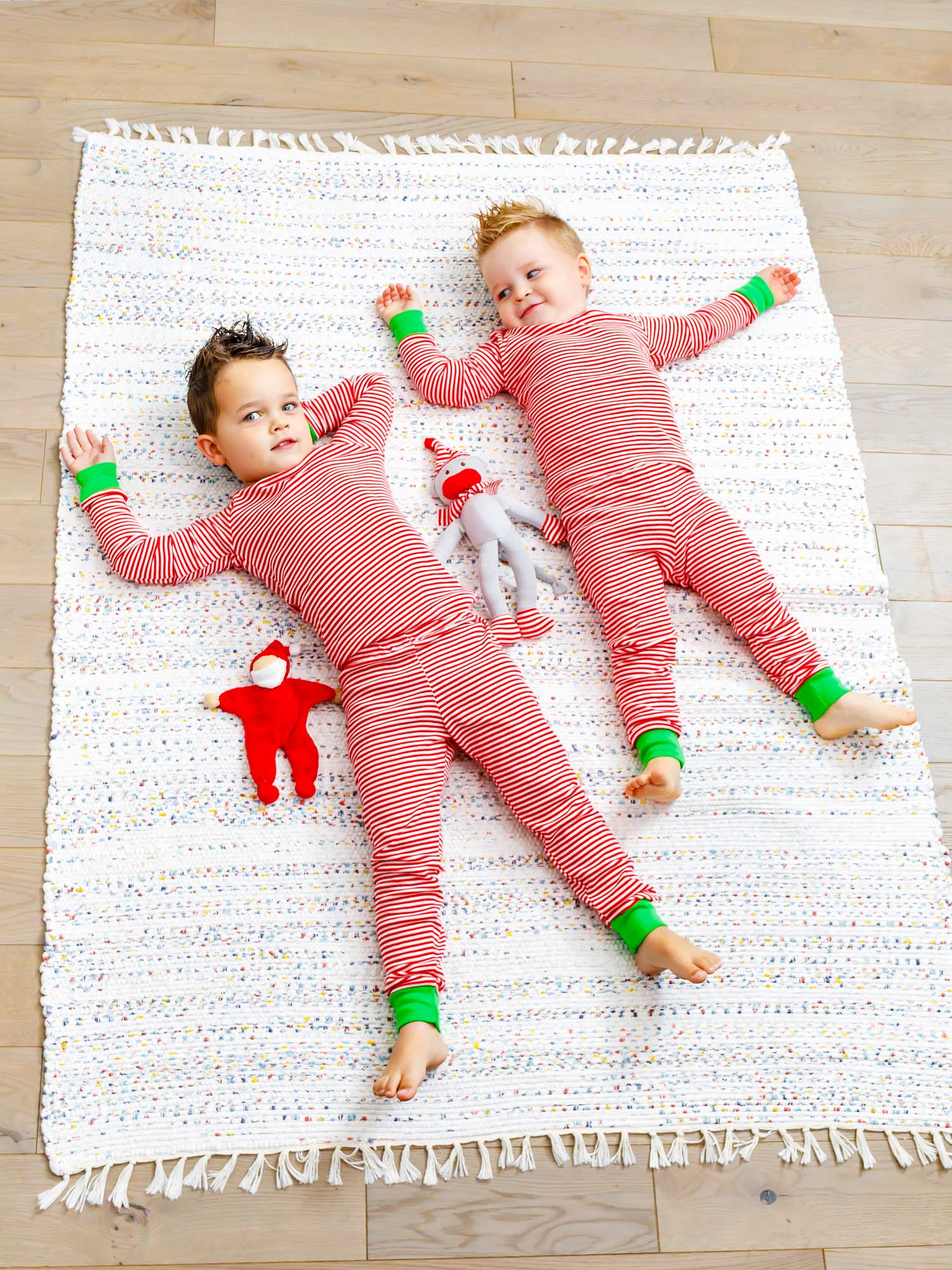 PJ Candy Cane Holiday Stripe: 12m