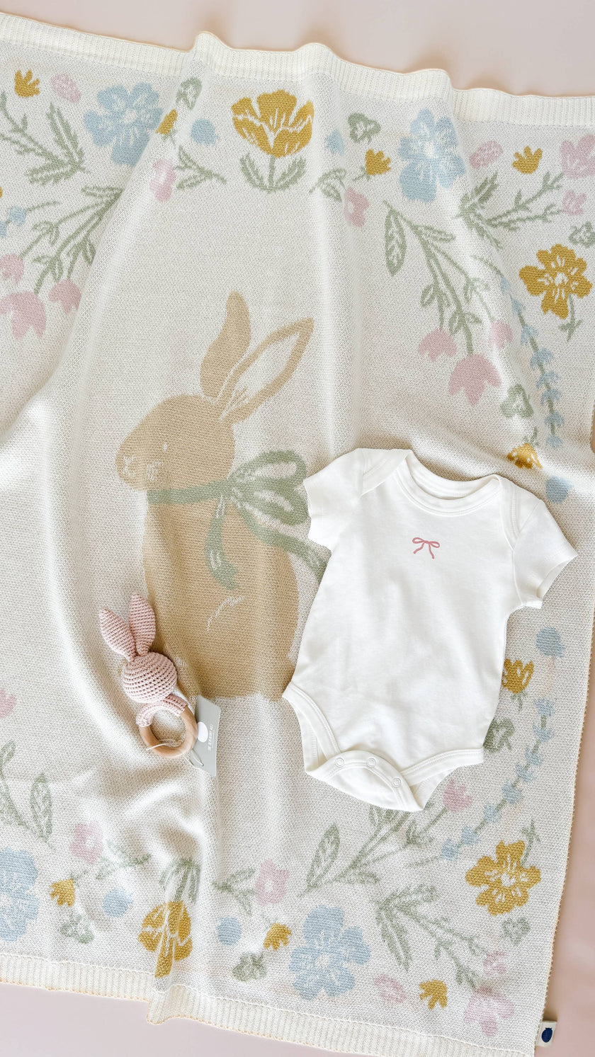 Blanket Pastel Bunny Organic Cotton