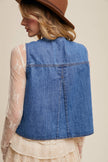 Denim Tie-Front Vest