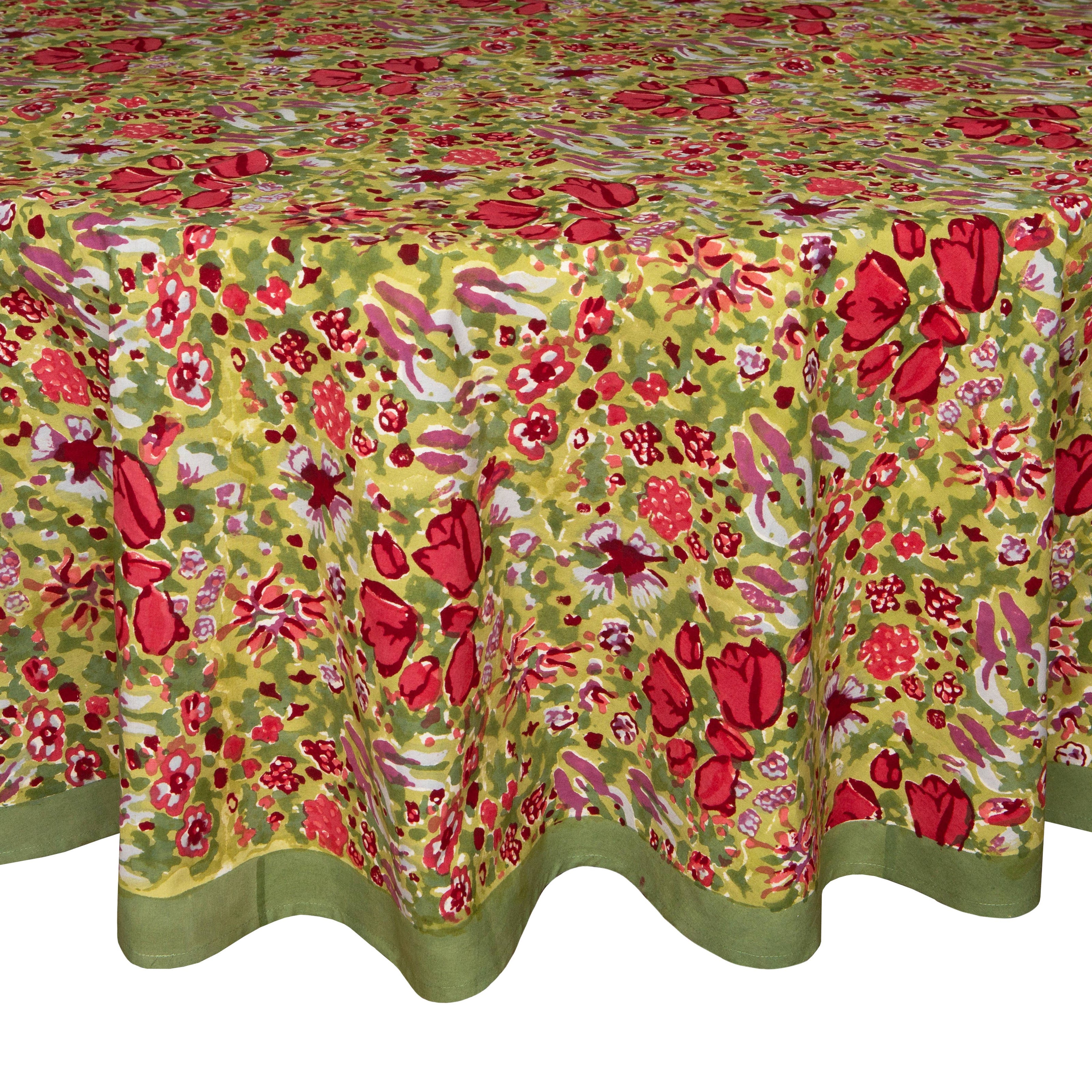 Jardin Red & Green | French Tablecloths