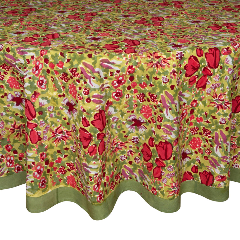 Jardin Red & Green | French Tablecloths