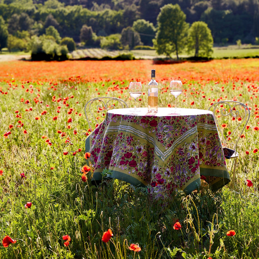 Jardin Red & Green | French Tablecloths