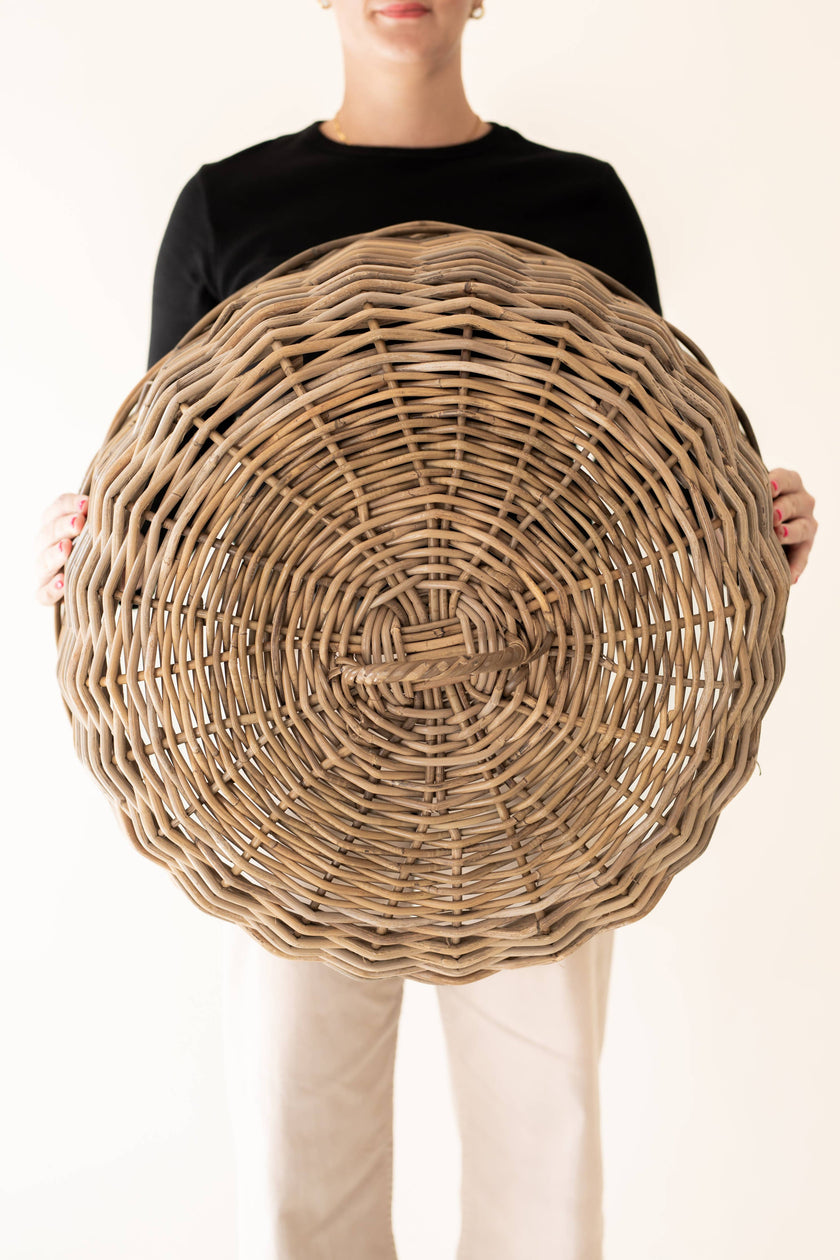 Rattan Cloche Food Cover