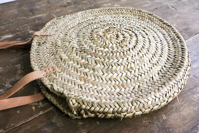 Woven Round Beach Tote