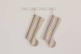 Holiday Christmas Stocking - ticking stripe