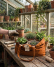 Multi-Pocket 100% Cotton Garden Tote – Terracotta