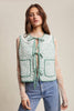 Floral Quilted Tie Vest
