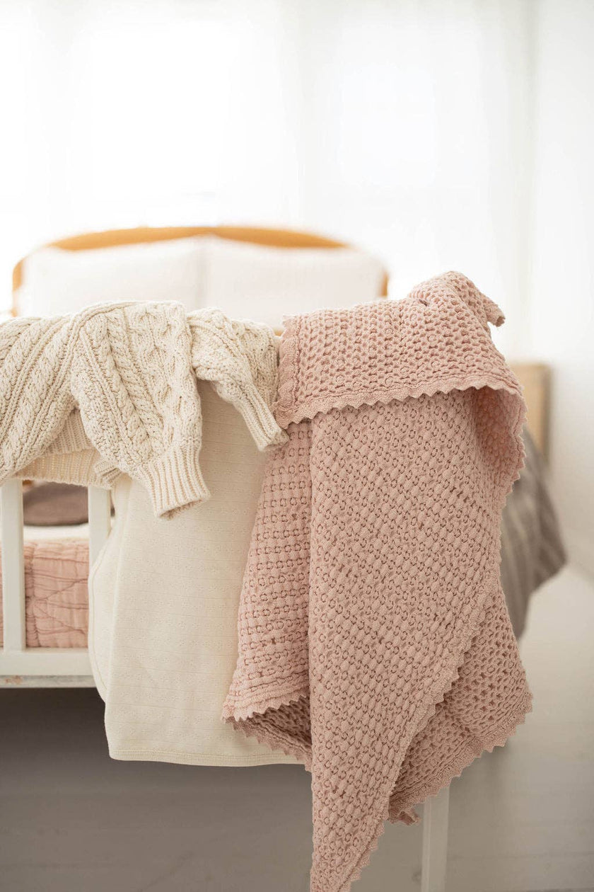 cozy waffle blanket | baby size - petal: Baby