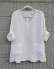 Sheer ( Gauze) Linen V Top