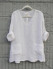 Sheer ( Gauze) Linen V Top