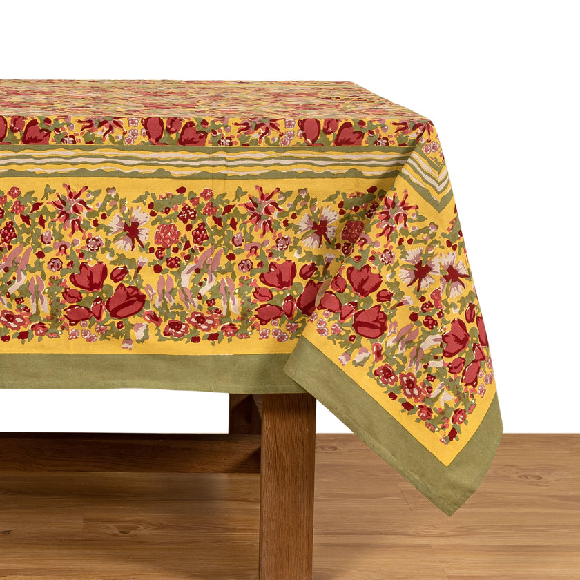 Jardin Red & Green | French Tablecloths