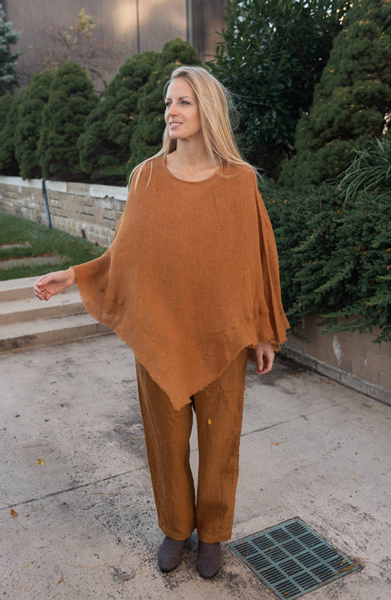 Linen Sheer ( Gauze) Poncho