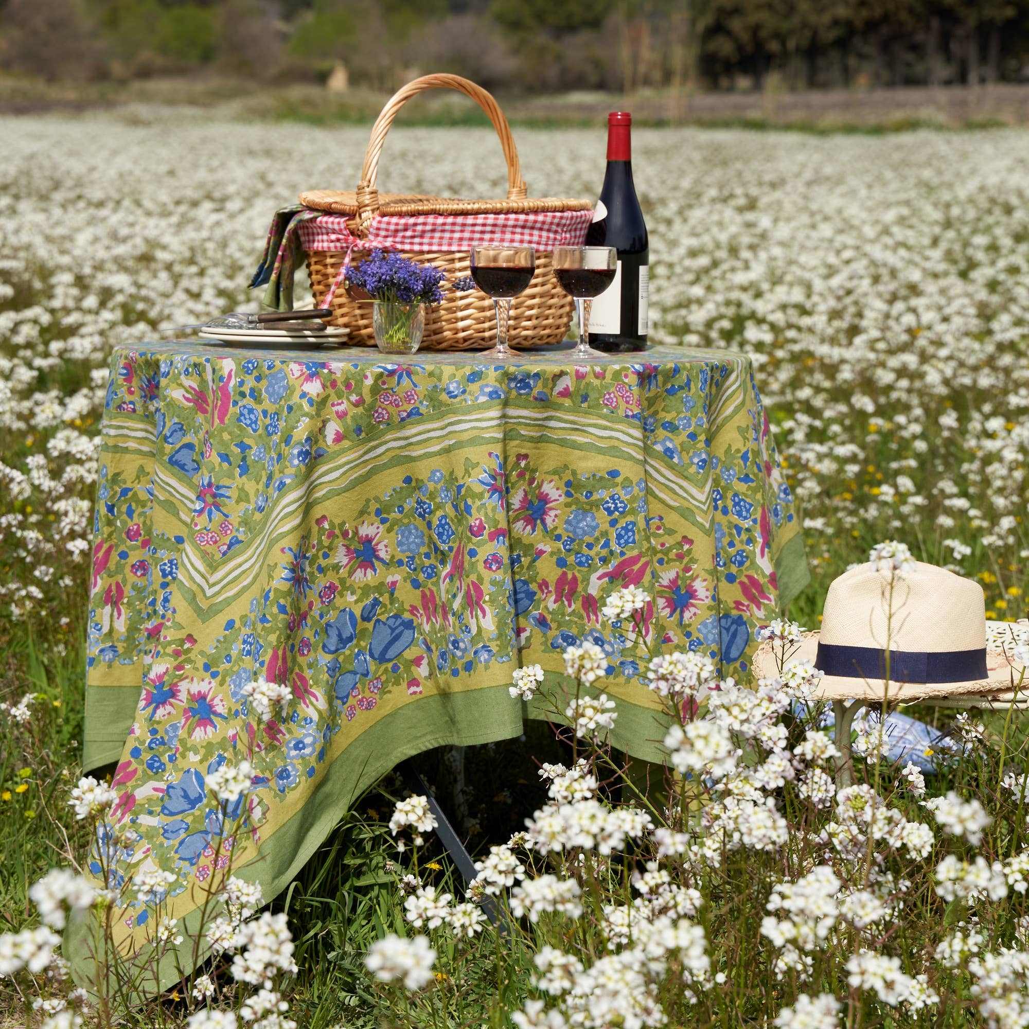 Jardin Blue & Vert | Tablecloth