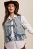 Denim Ruffle Vest