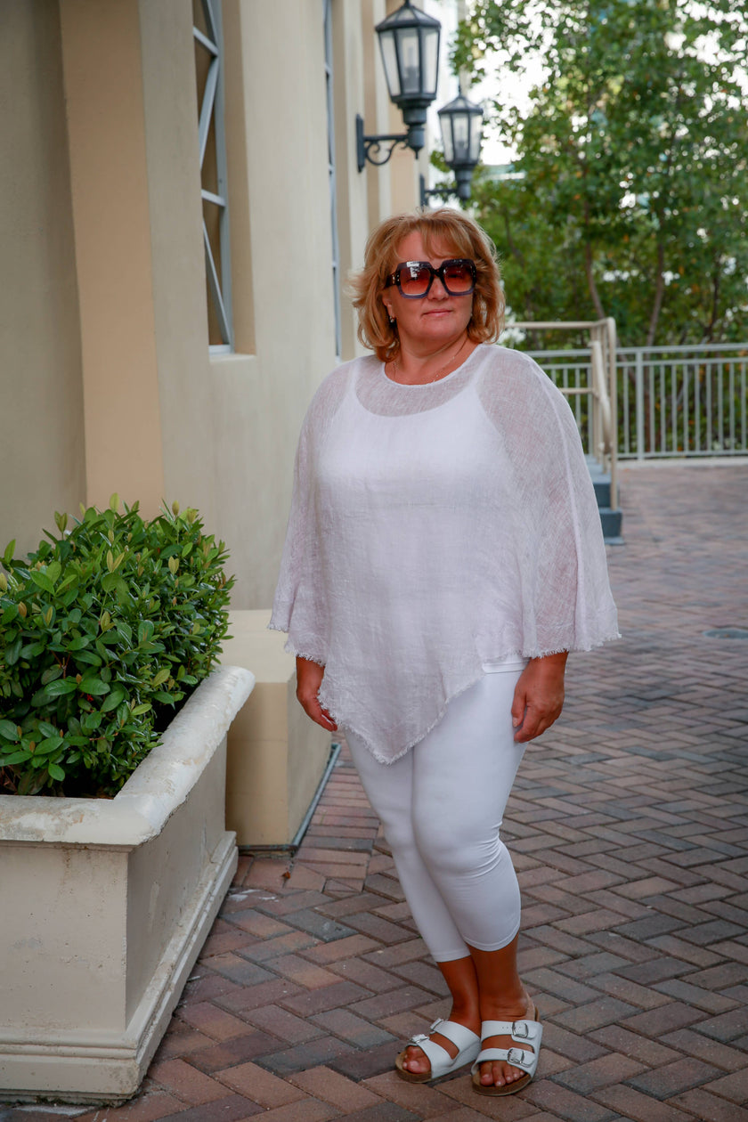 Linen Sheer ( Gauze) Poncho