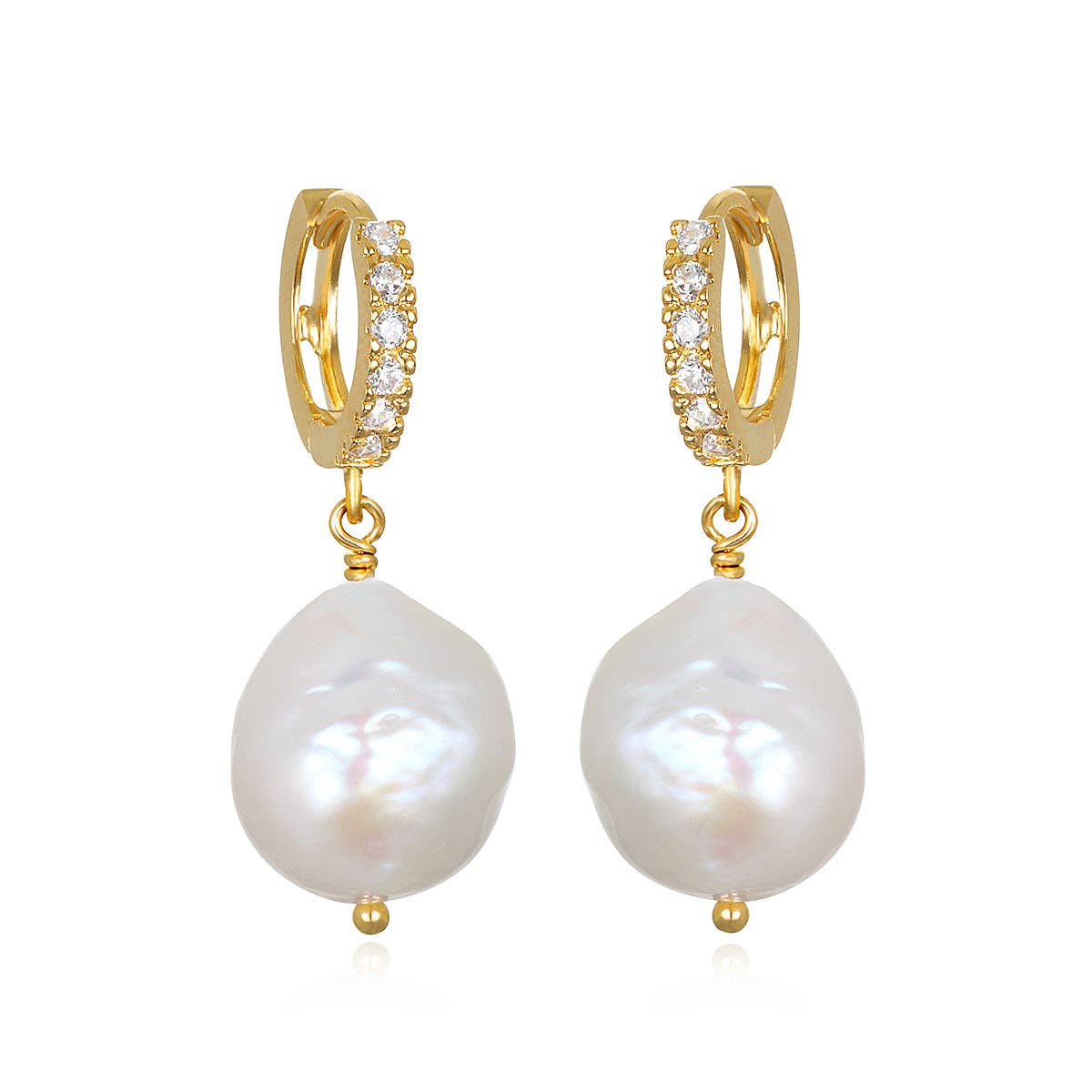 Baroque Pearl Huggies