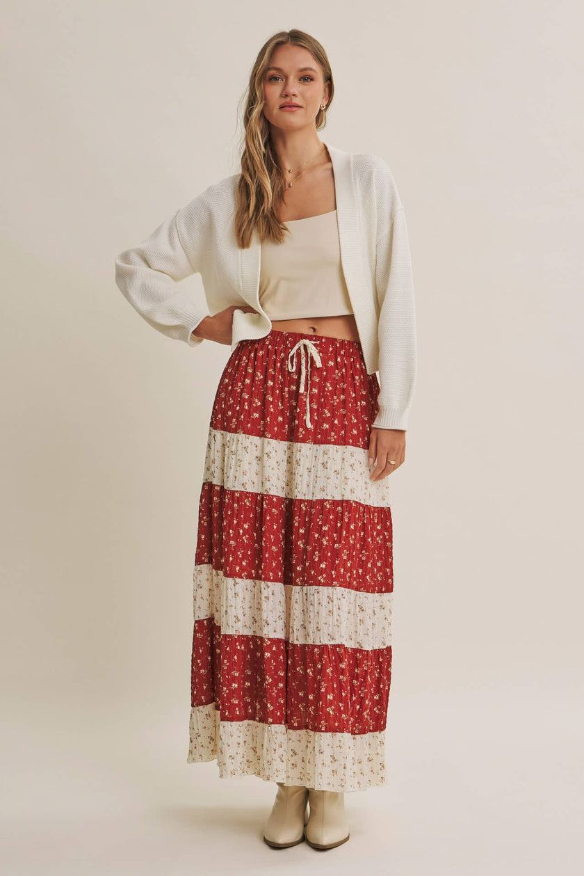 EVERYDAY ESSENTIAL LAYERING WAFFLE CARDIGAN IN BALLON SLVS