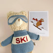 Plush Ski Bear Baby Kids Toy Animal Fall Winter Sport