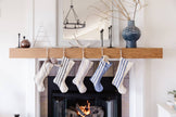 Holiday Christmas Stocking - ticking stripe