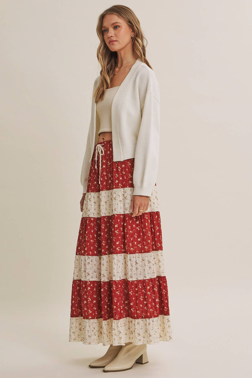EVERYDAY ESSENTIAL LAYERING WAFFLE CARDIGAN IN BALLON SLVS
