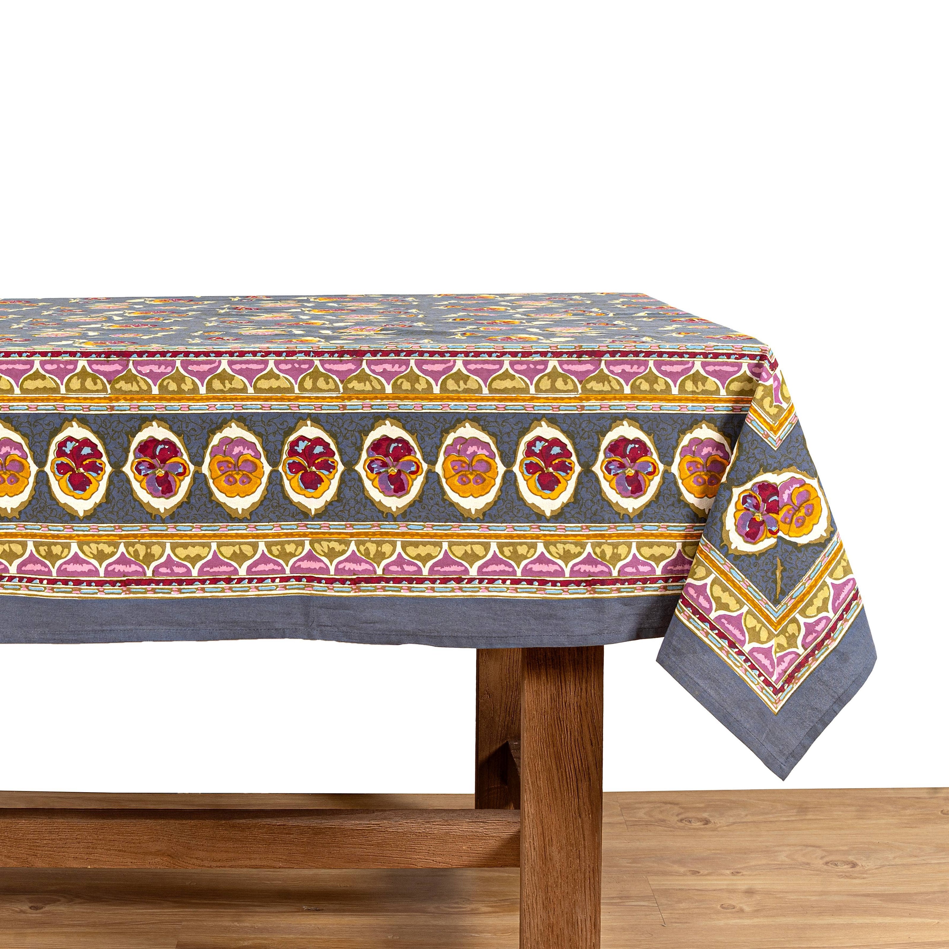 Pansy Red & Grey | French Tablecloths