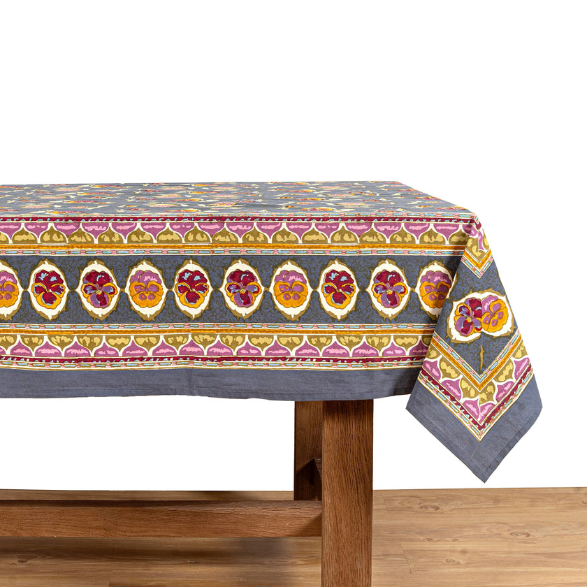 Pansy Red & Grey | French Tablecloths