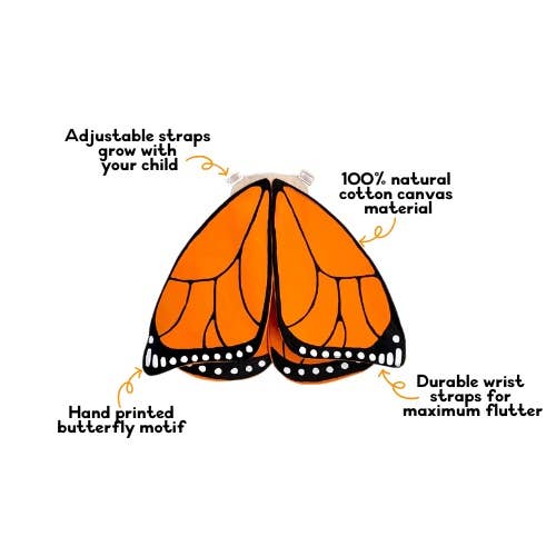 Orange Monarch Butterfly Costume Wings