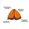 Orange Monarch Butterfly Costume Wings