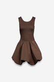 Sleeveless Bubble Skirt Mini Dress