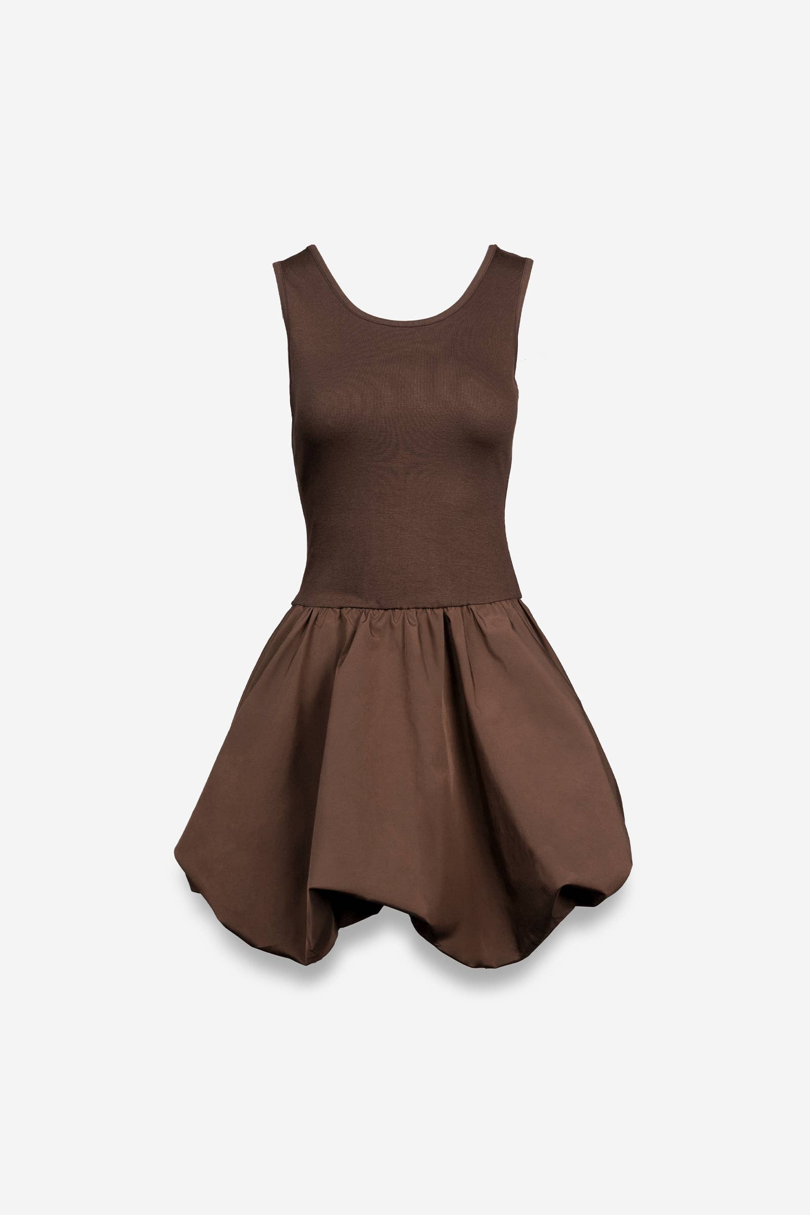 Sleeveless Bubble Skirt Mini Dress