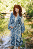 Let The Light In Printed Long Duster Bamboo Kimono Robe
