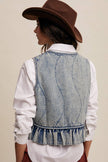 Denim Ruffle Vest