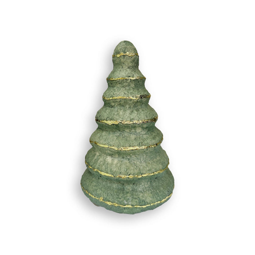 Green Paper Mache Trees