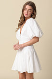 Celeste Puff-Sleeve Flare Mini Dress