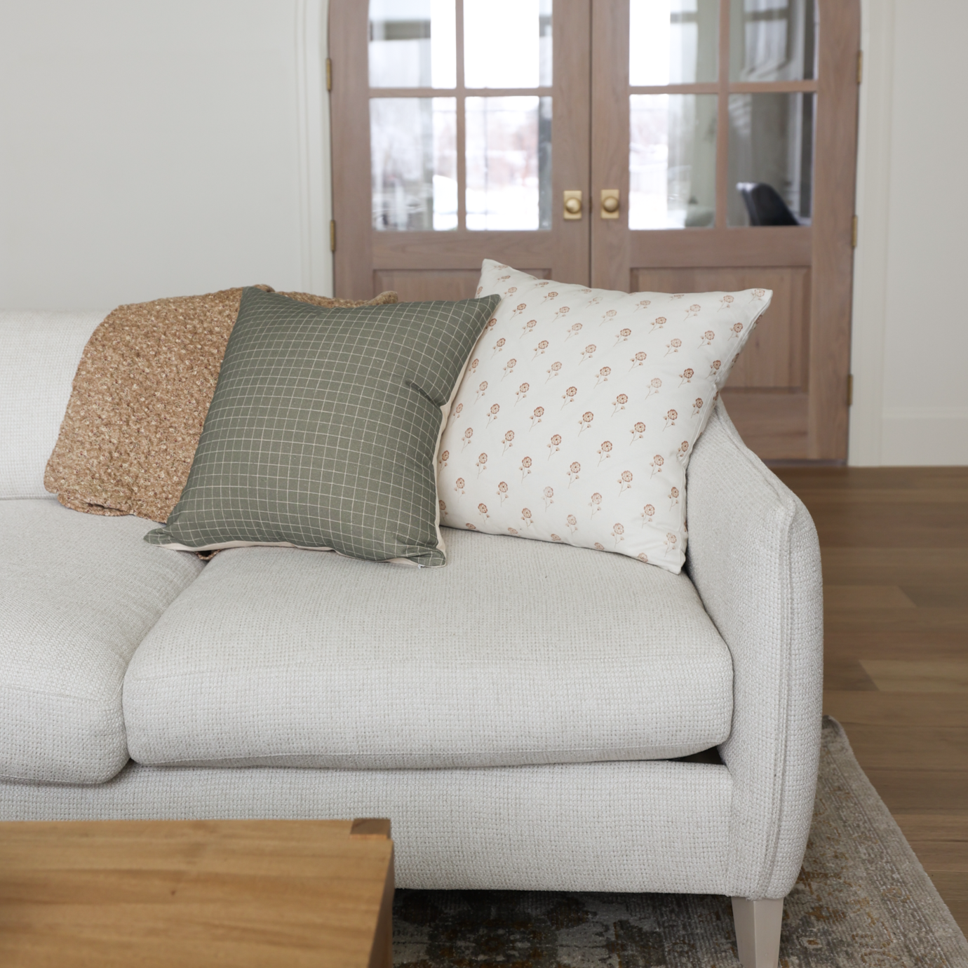 Buttercup Cotton Block Print Pillow Cover